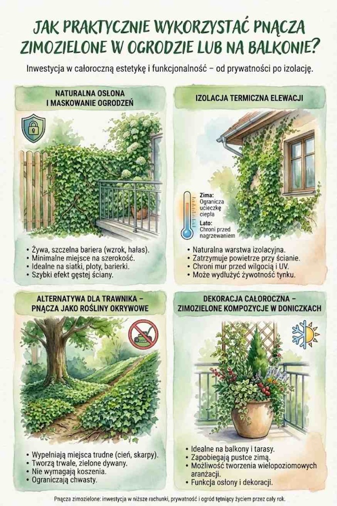 praktyczne użycie pnączy zimozielonych praktyczne zastosowanie pnączy zimozielonych