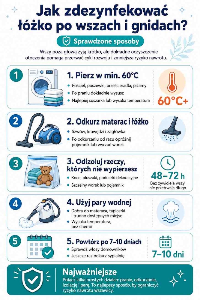 jak-zdezynfekowac-lozko-po-wszach jak wyczyścić łóżko po wszach