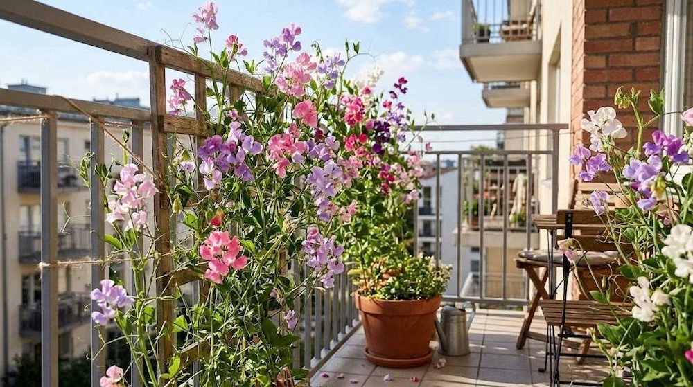pnacza-na-balkon-groszek pnącza na balkon - groszek pachnący