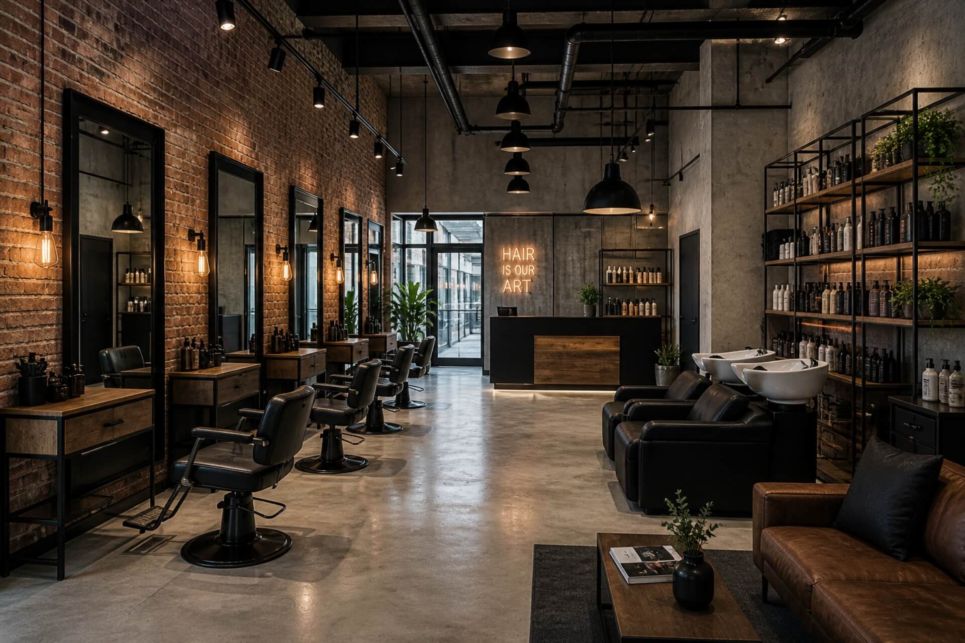 Jak urządzić salon fryzjerski w stylu loft?