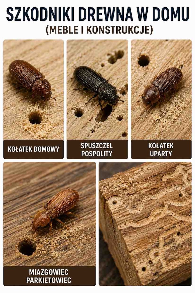 szkodniki-drewna-w-domu szkodniki żerujące w drewnie