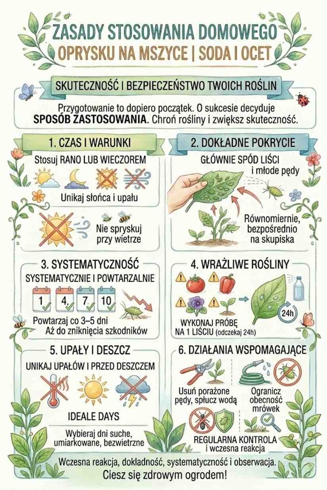 jak poprawnie stosować oprysk z sody i octu zasady użycia oprysku z sody i octu