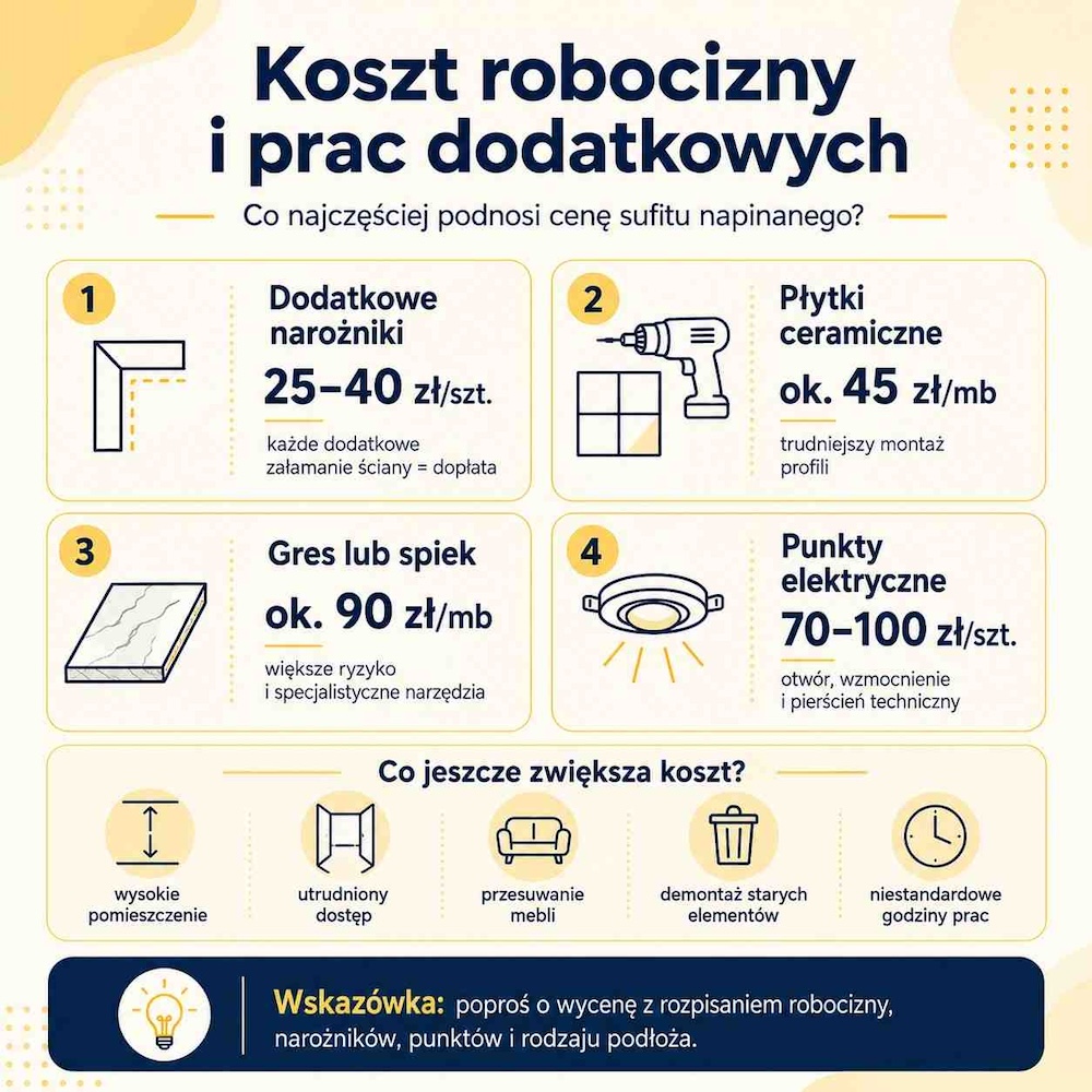 cena-robocizny-sufitu-napinanego cena wykonania sufitu napinanego