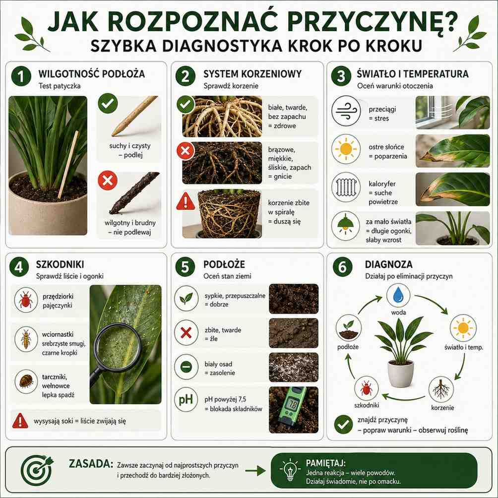 jak-sprawdzic-dlaczego-strelicja-zwija-liscie diagnoza zwiniętych liści strelicji