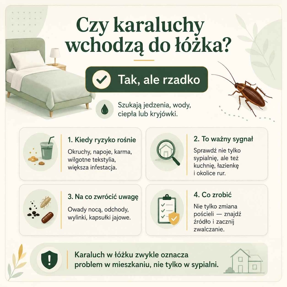  czy karaluchy wchodzą do łóżka - fakty 