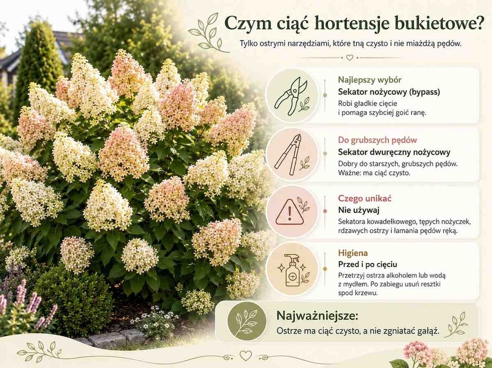 czym-ciac-hortensje-bukietowe czego użyć do cięcia hortensji
