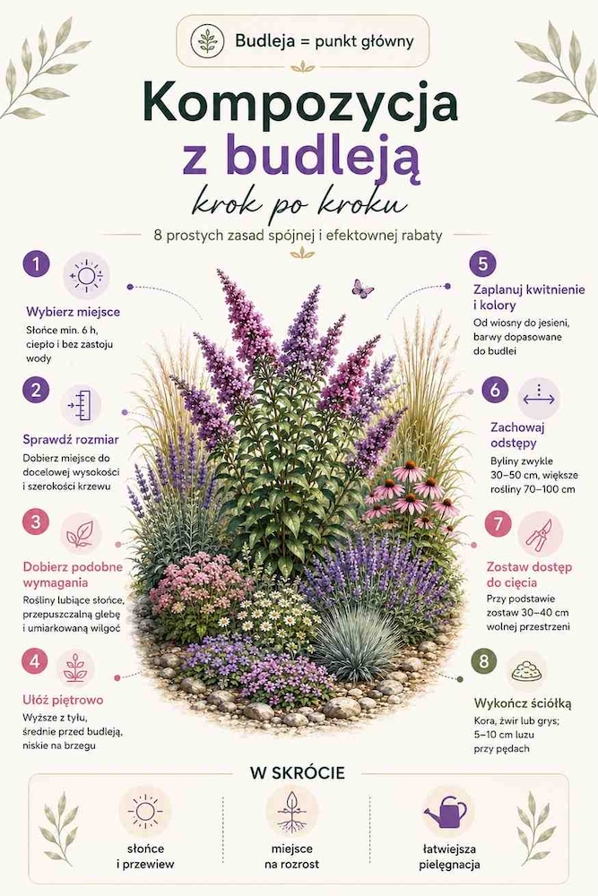 kompozycja-z-budleja-krok-po-kroku budowa kompozycji z budleją - krok po kroku