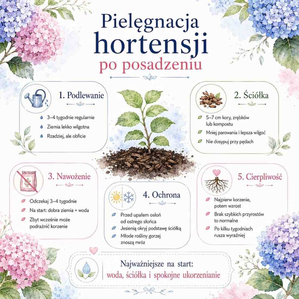 pielegnacja-hortensji-po-posadzeniu pielęgnacja hortensji po sadzeniu