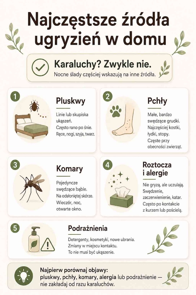 zrodla-ugryzien-na-ciele-w-domu częste źródła ugryzień na ciele