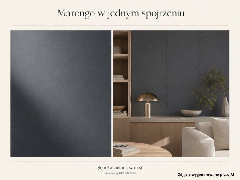 jak wygląda odcień marengo marengo – kolor w różnych odcieniach i przykład zastosowania we wnętrzu