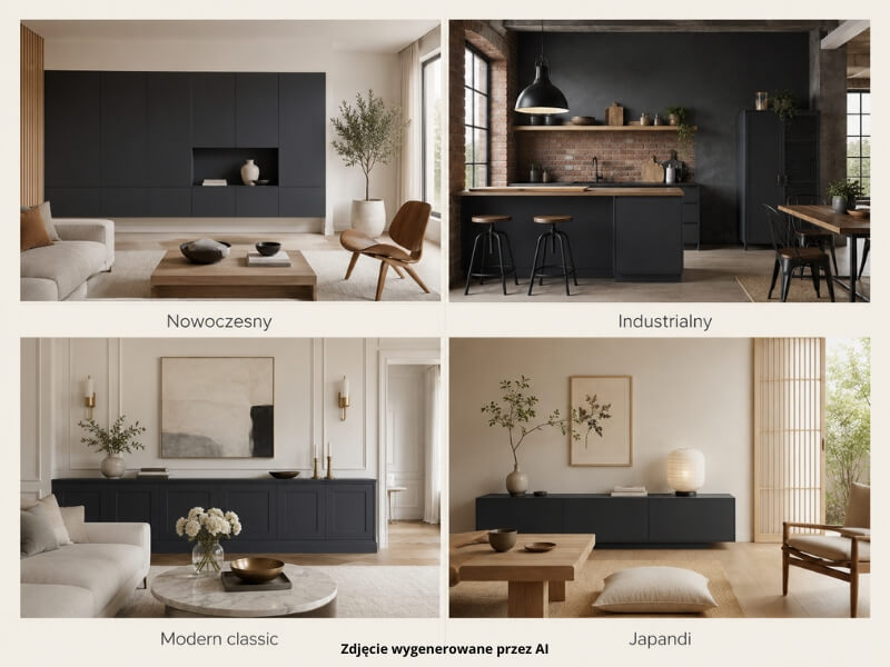 zastosowanie marengo w różnych stylach wnętrzarskich marengo – kolor w stylu nowoczesnym industrialnym modern classic i japandi